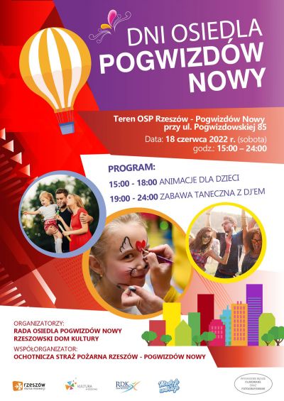 Plakat promujące Dni Osiedla Pogwizdów Nowy